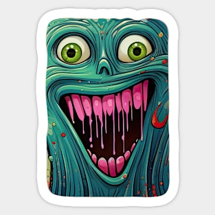 Funny Monster Face Sticker